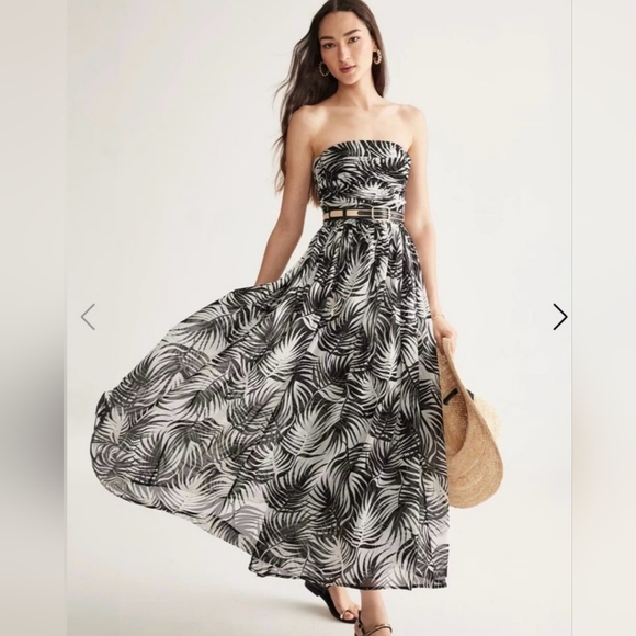 NWT Strap or Strapless Mesh Maxi Dress Plus Size 16 by White House Black Market - Picture 6 of 9